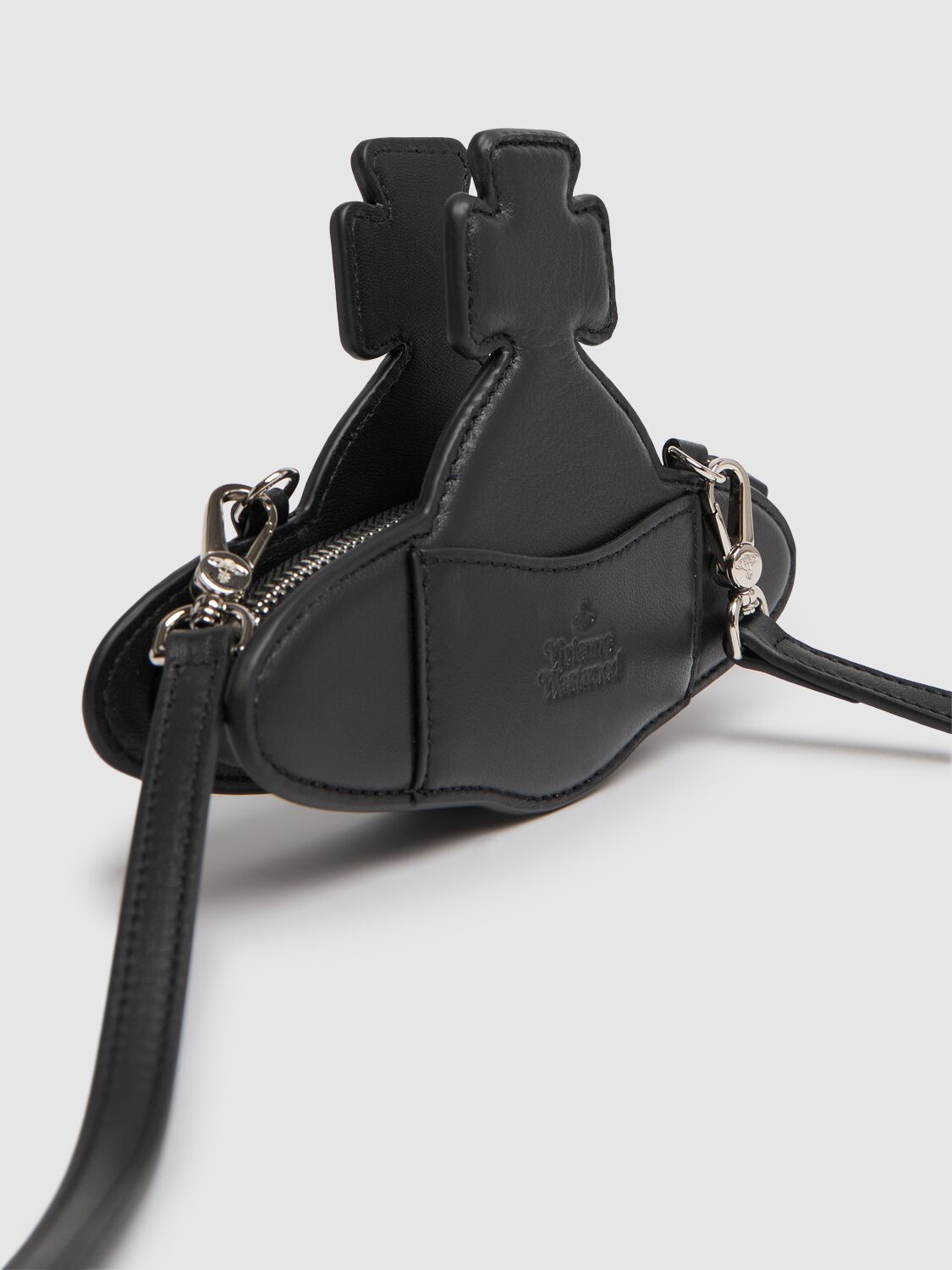 Shop Vivienne Westwood Nano Orb Napa Leather Crossbody Bag In Black