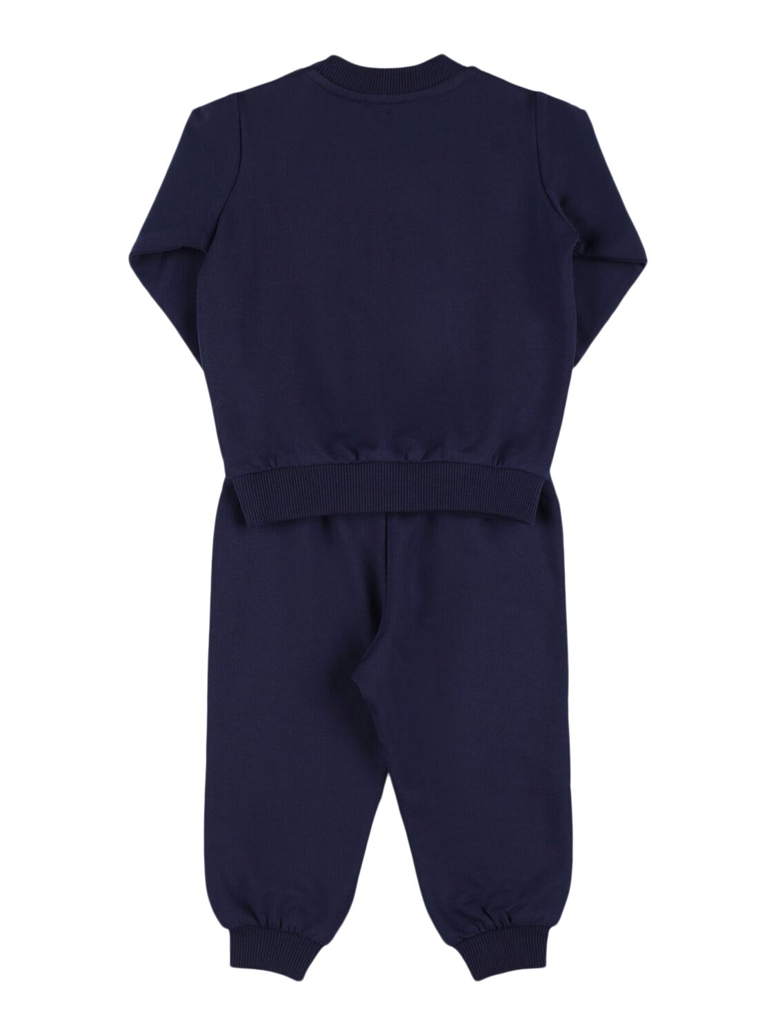 Shop Moschino Cotton Jersey Sweatshirt & Sweatpants In Dark Blue