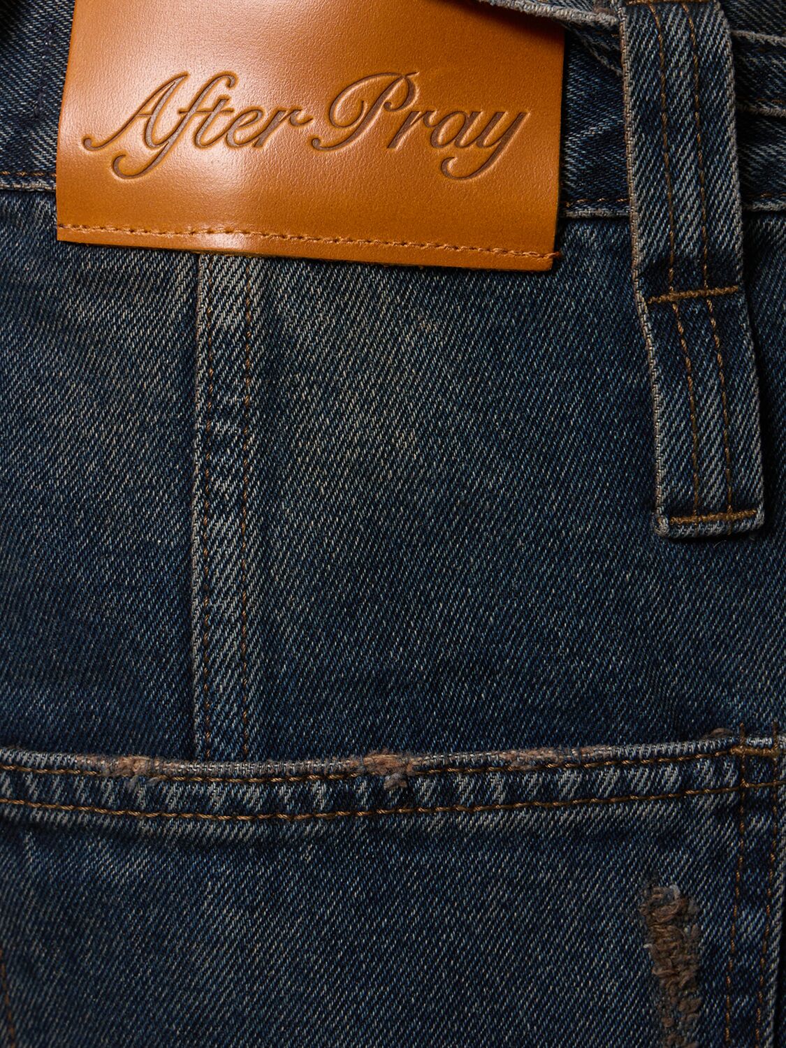 Shop After Pray Washed Carpenter Jeans In Indigo