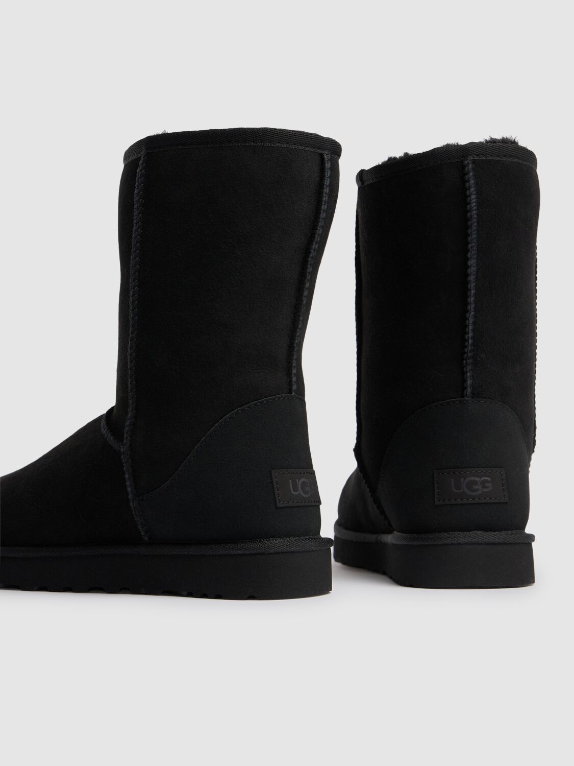 Shop Ugg 10mm Classic Short Ii Shearling Boots In Black