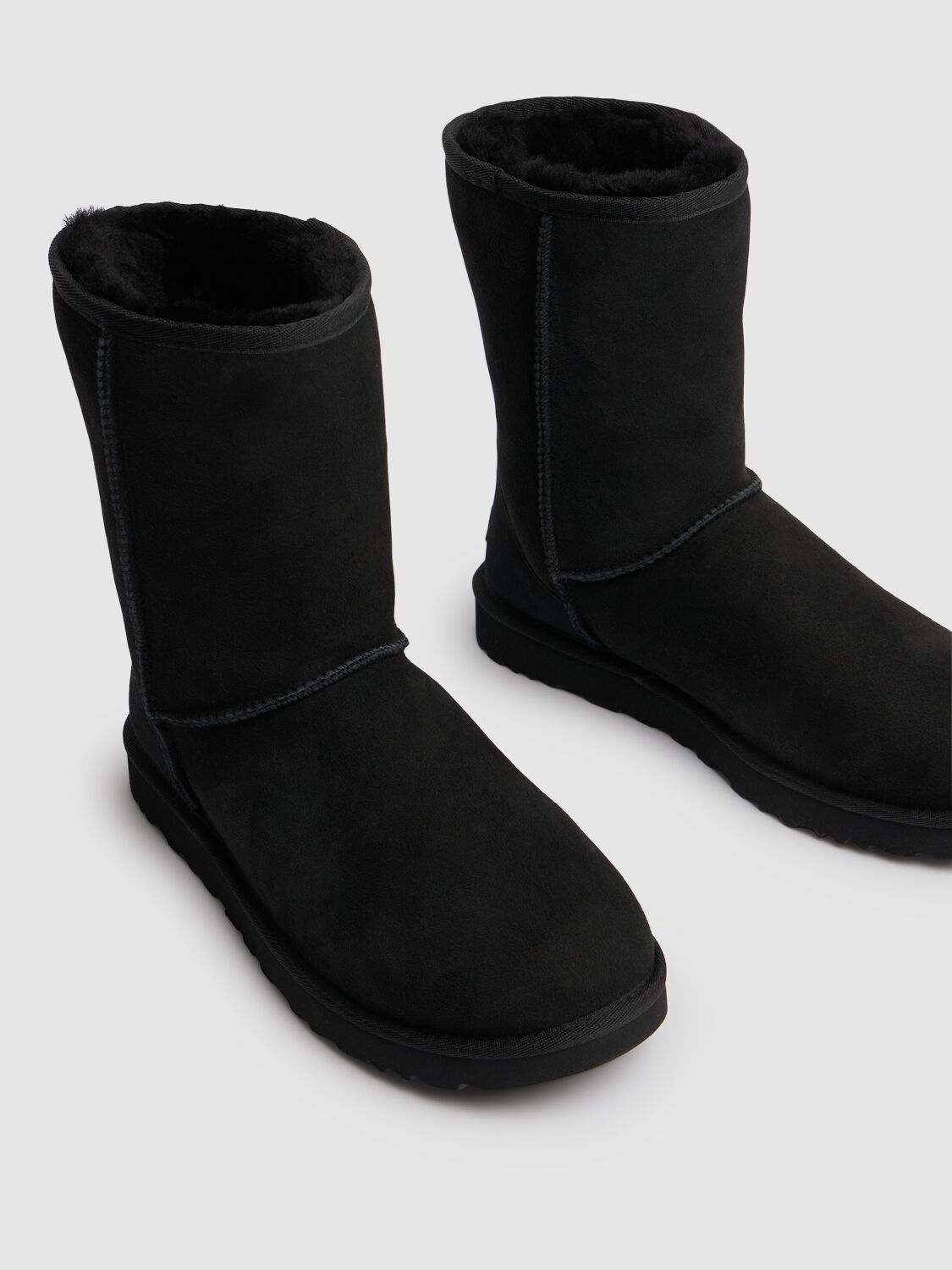 Shop Ugg 10mm Classic Short Ii Shearling Boots In Black