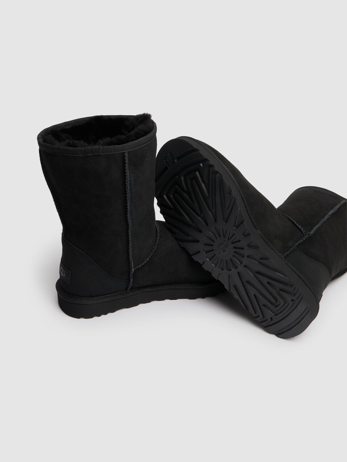 Shop Ugg 10mm Classic Short Ii Shearling Boots In Black