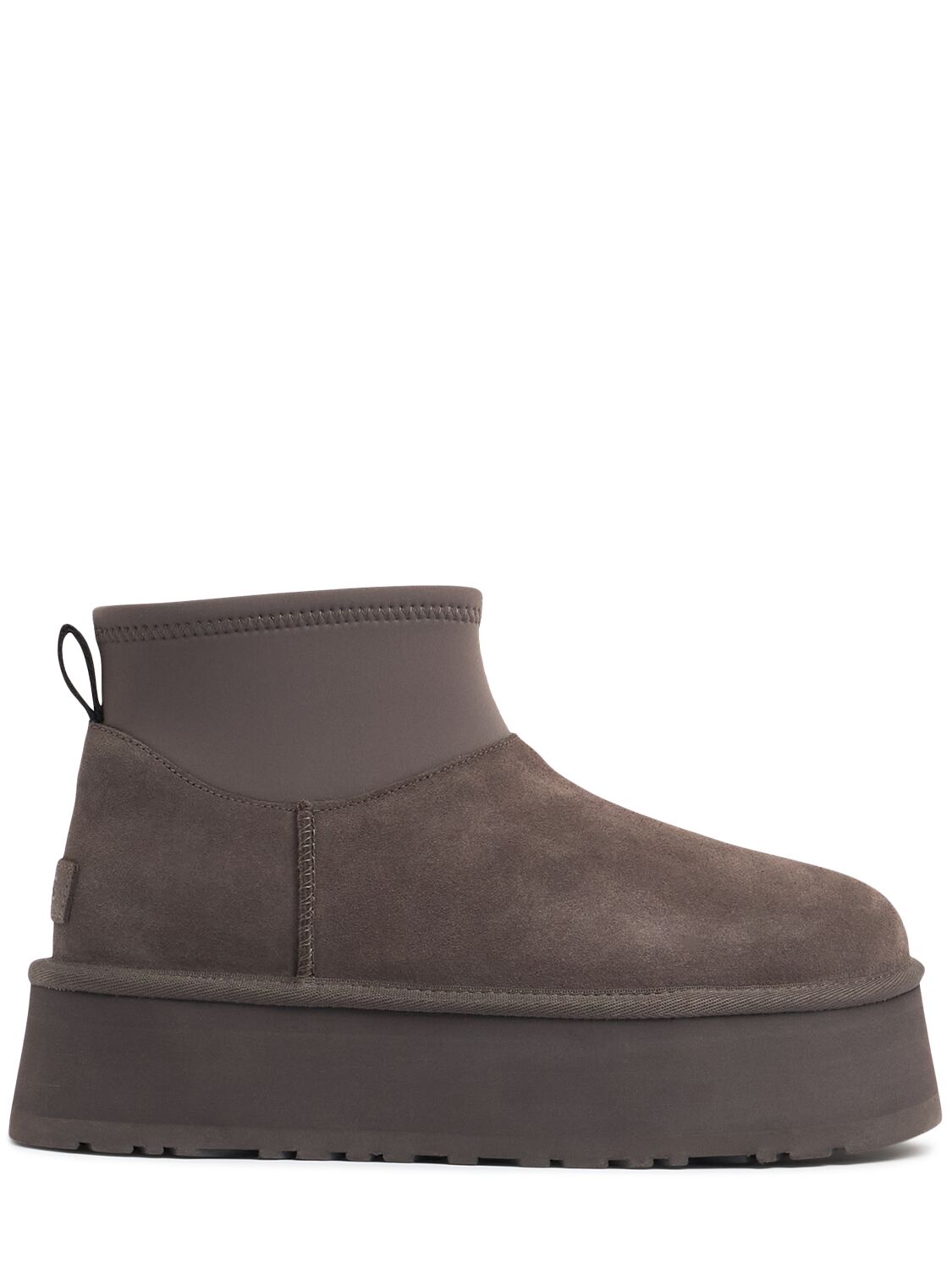 Shop Ugg 50mm Classic Mini Dipper Suede Boots In Dark Grey