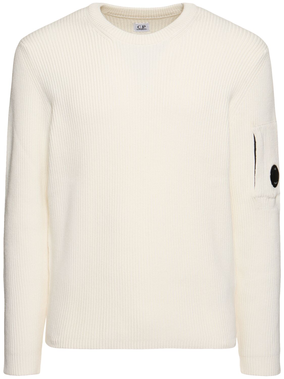 C.P. COMPANY FULL RIB CREW NECK KNIT SWEATSHIRT 