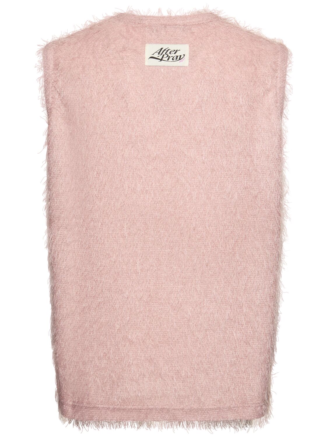 Shop After Pray Hairy Knit Vest In Pink