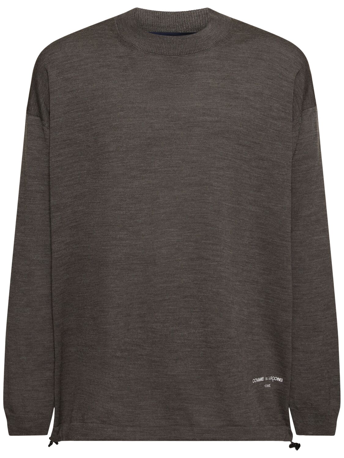 Comme Des Garçons Homme Deux Cdg Homme Logo Crewneck Sweater In Charcoal