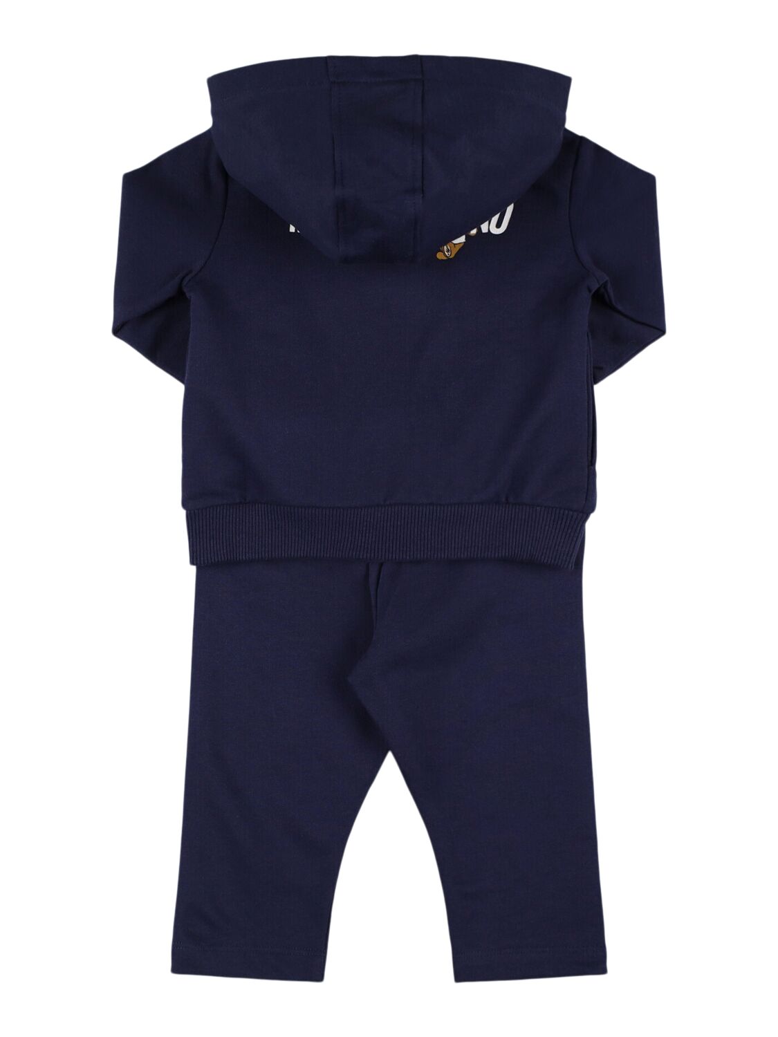 Shop Moschino Cotton Sweatshirt & Sweatpants In Dark Blue