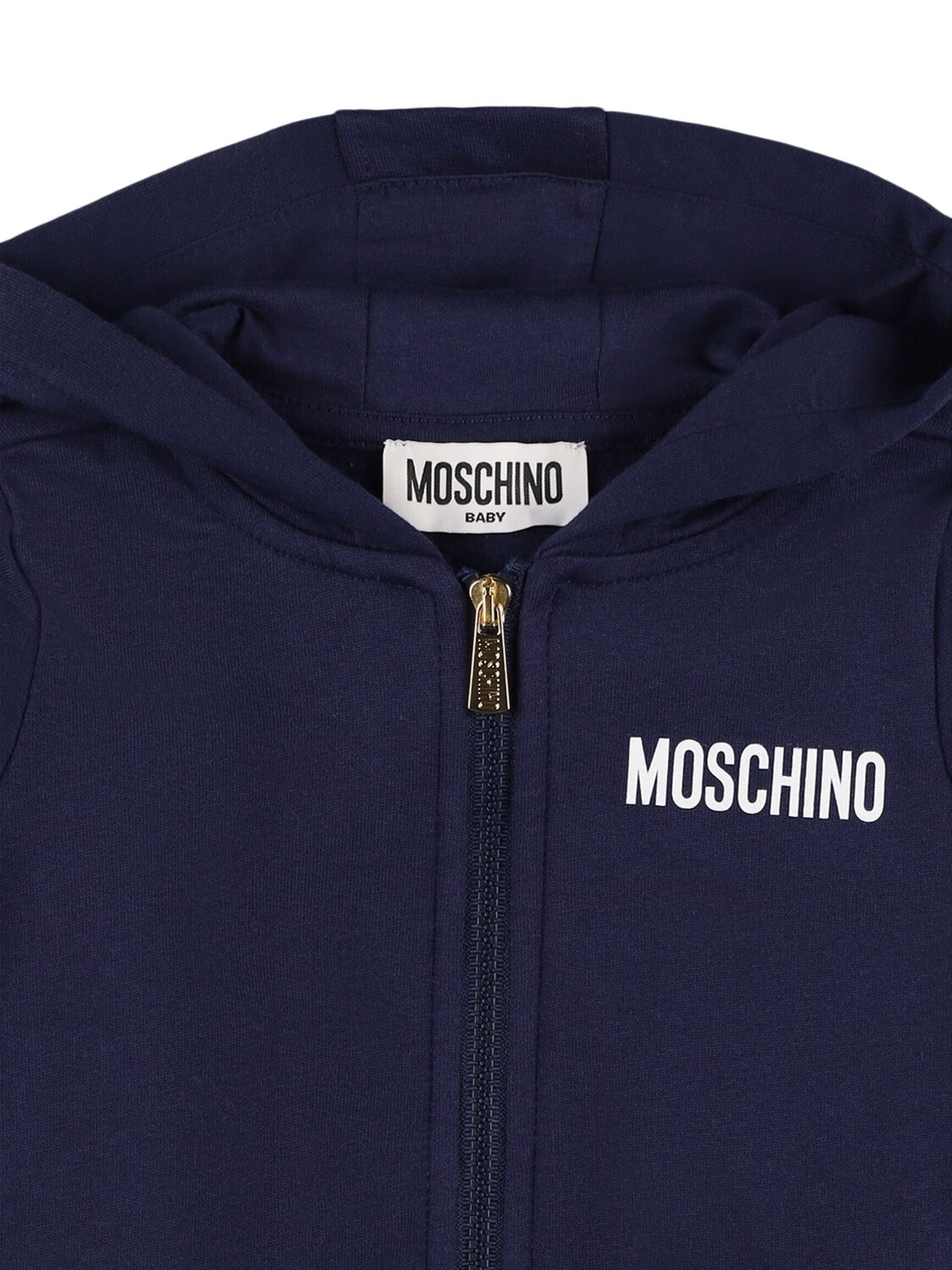 Shop Moschino Cotton Sweatshirt & Sweatpants In Dark Blue