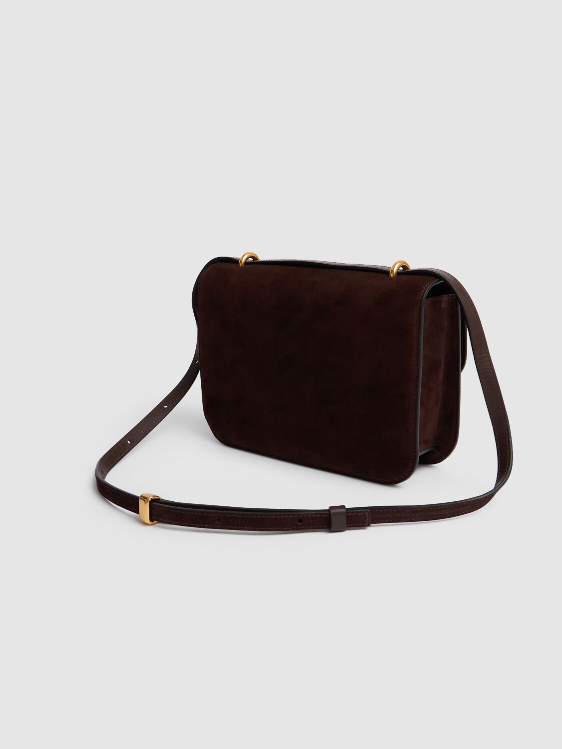 Shop Neous Phoenix Suede Crossbody Bag In Dark Chocolate