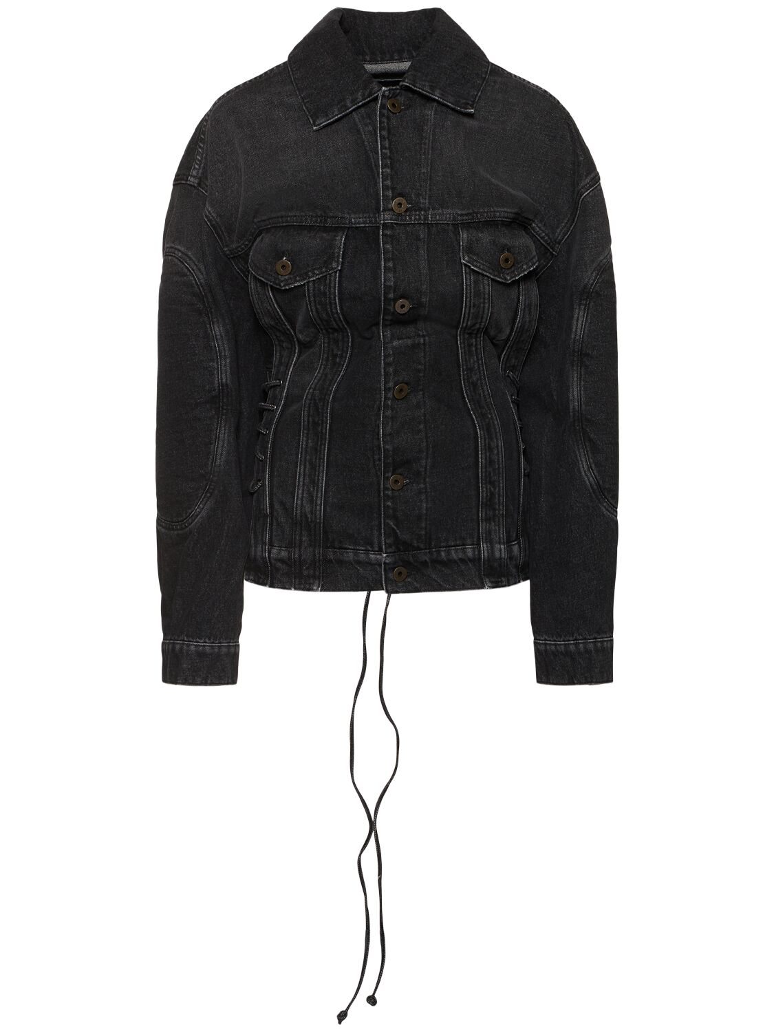 Shop Jean Paul Gaultier Denim Jacket In Black