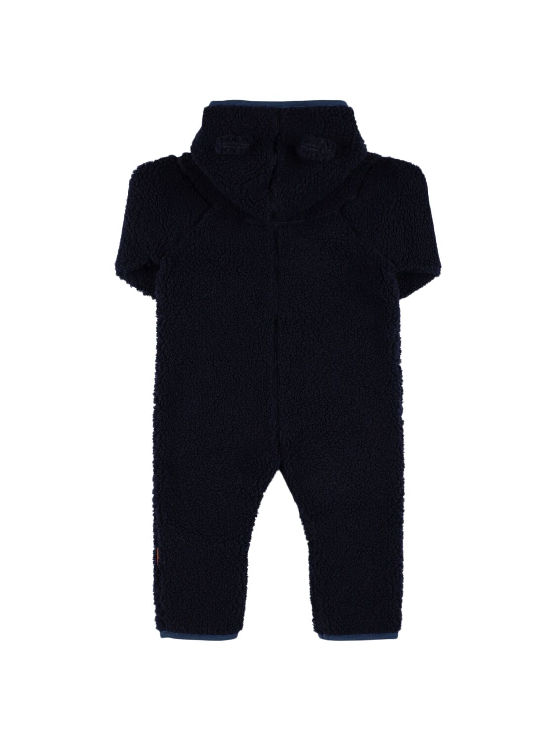 Shop Molo Recycled Polyester Teddy Romper In Dark Blue