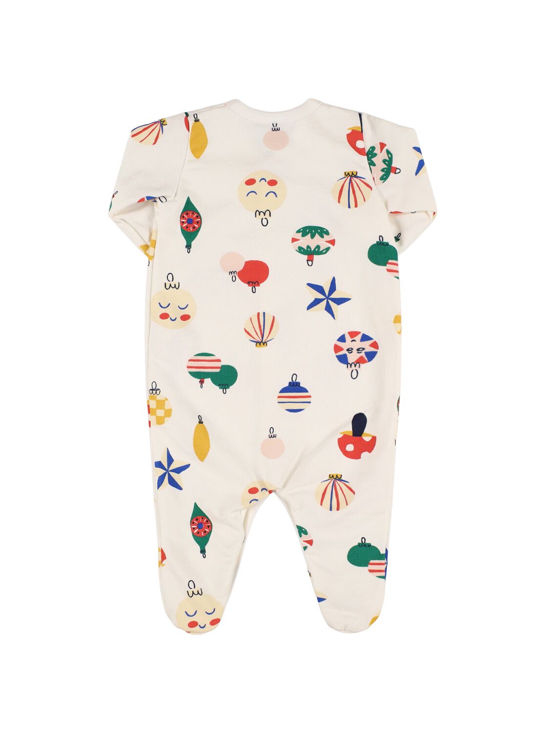 Shop Petit Bateau Printed Cotton Romper In White