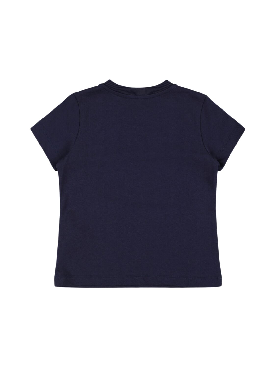 Shop Moschino Printed Cotton Jersey T-shirt In Dark Blue