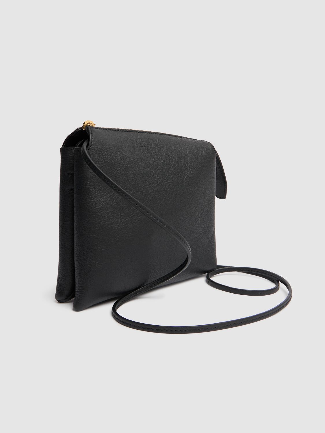 THE ROW NU MINI TWIST GRAIN LEATHER SHOULDER BAG 