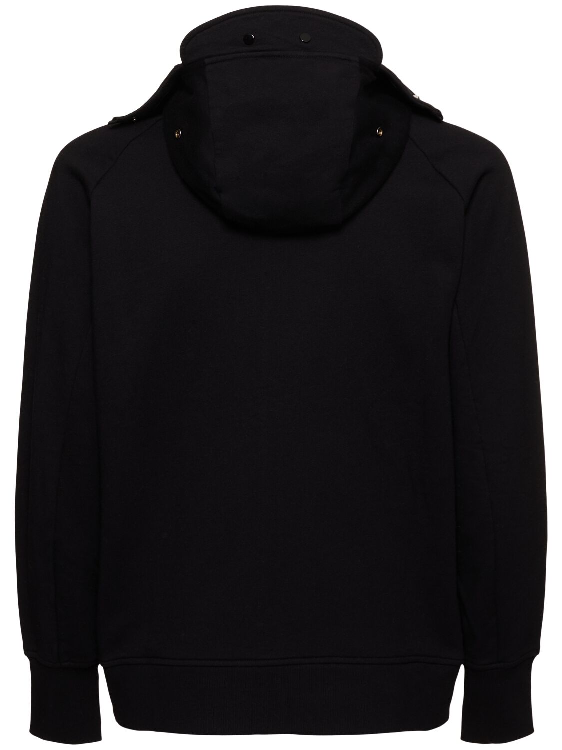 Shop C.p. Company Diagonal Raised Fleece Google Sweatshirt In Black