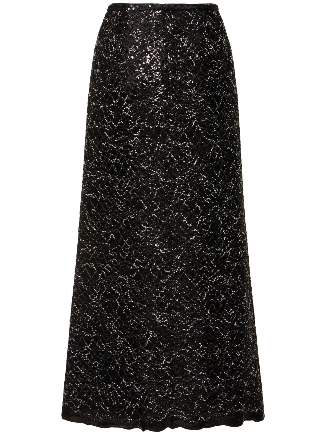 Shop Giambattista Valli Sequined Tweed Midi Skirt In Black