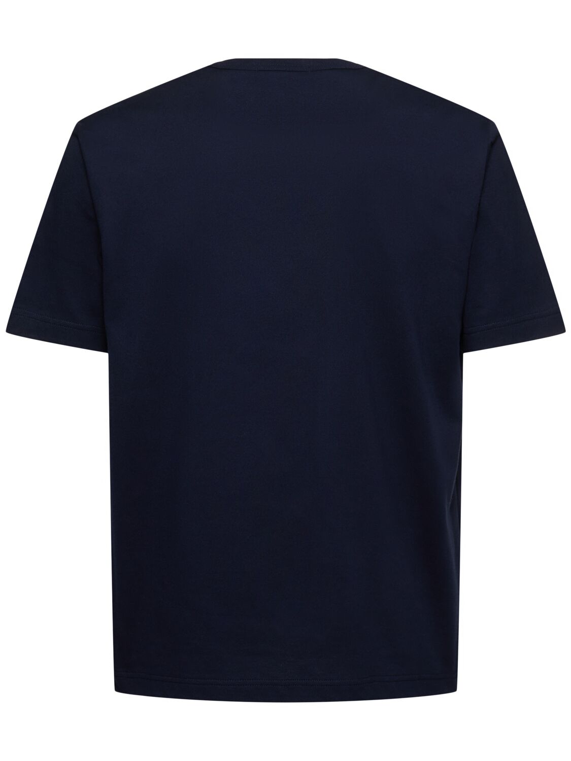 Shop Comme Des Garçons Homme Deux Printed Logo Cotton T-shirt In Navy