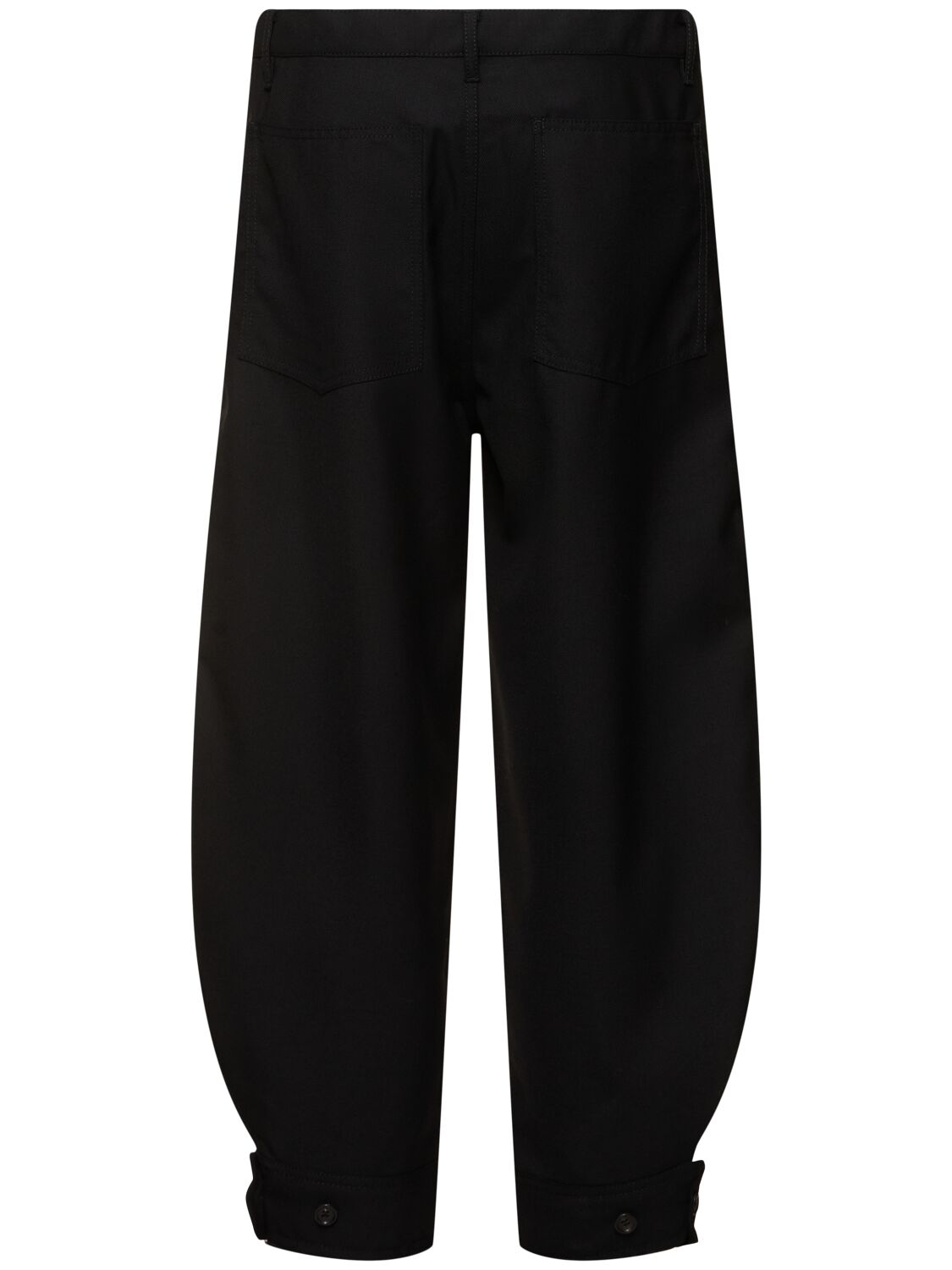 Shop Comme Des Garçons Shirt Wool Gabardine Pants In Black