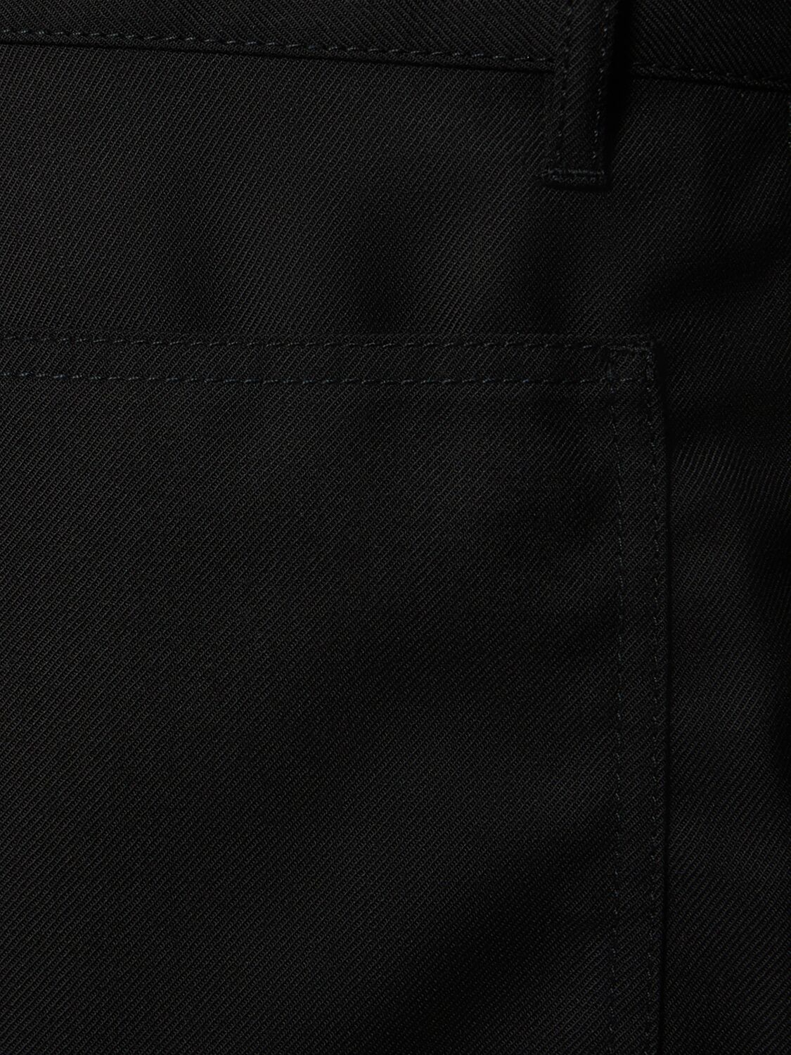 Shop Comme Des Garçons Shirt Wool Gabardine Pants In Black