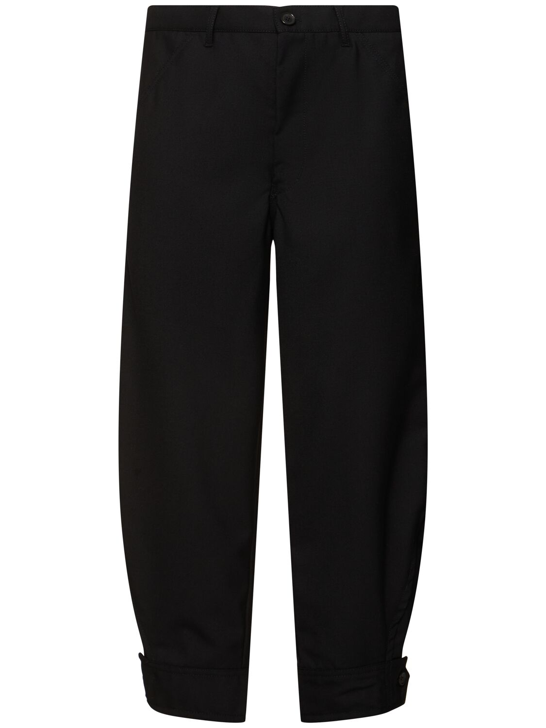 Comme Des Garçons Shirt Wool Gabardine Pants In Black