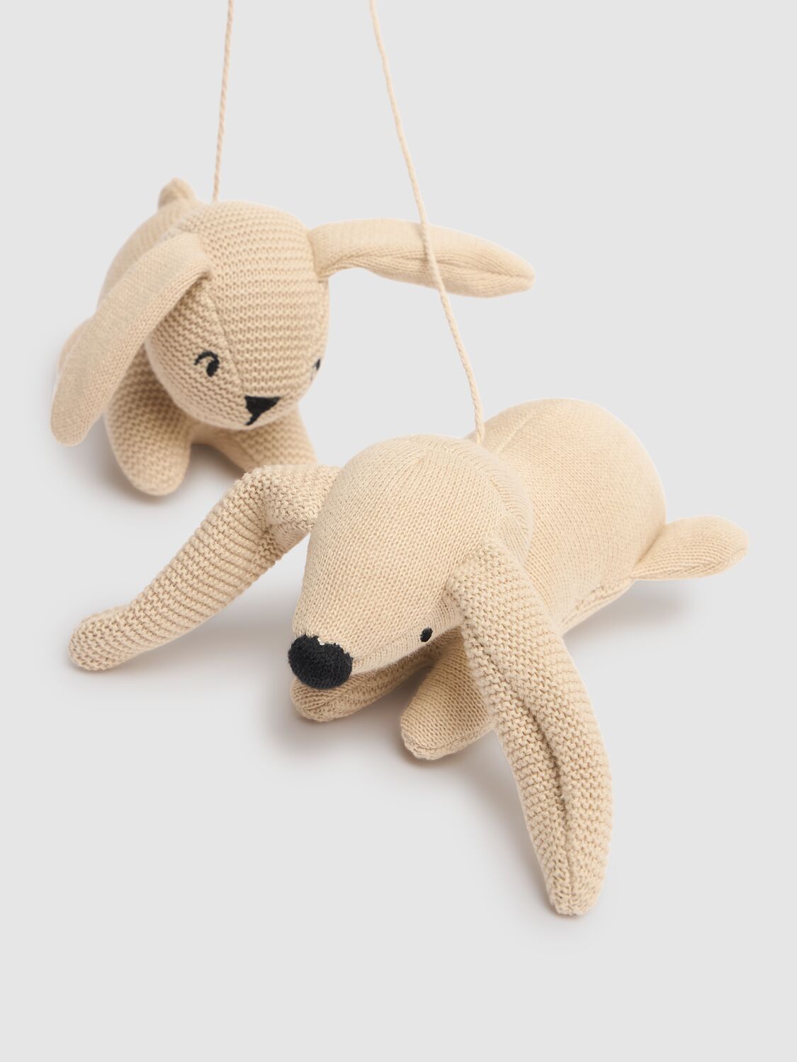 Shop Liewood Doggie Organic Cotton Mobile In Beige