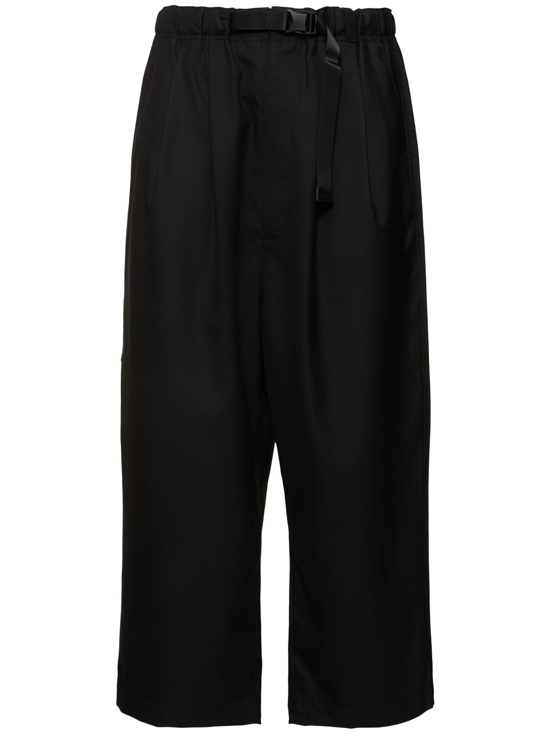 Comme Des Garçons Homme Deux Wool Serge Pants In Black