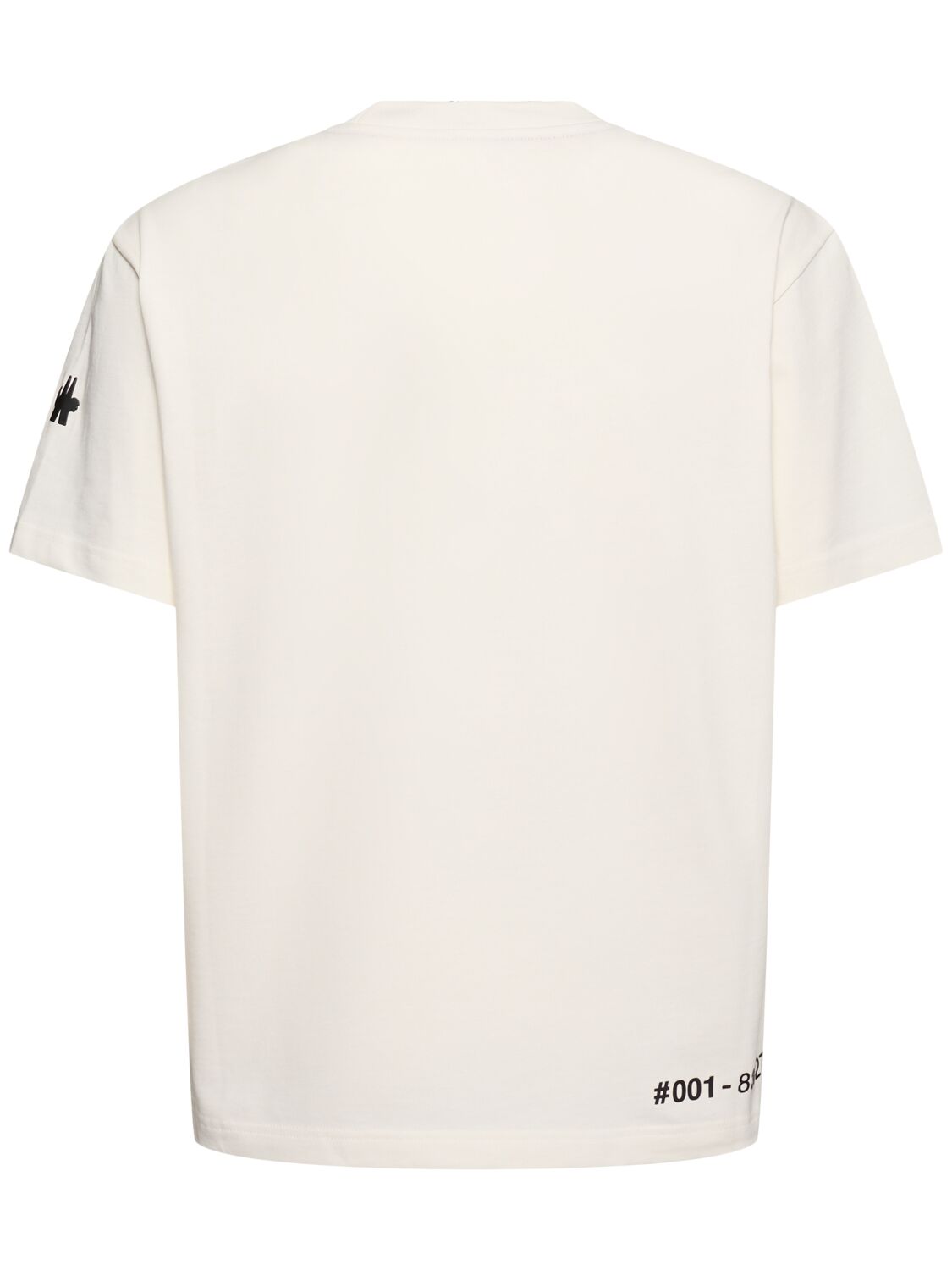 Shop Moncler Logo Cotton T-shirt In White