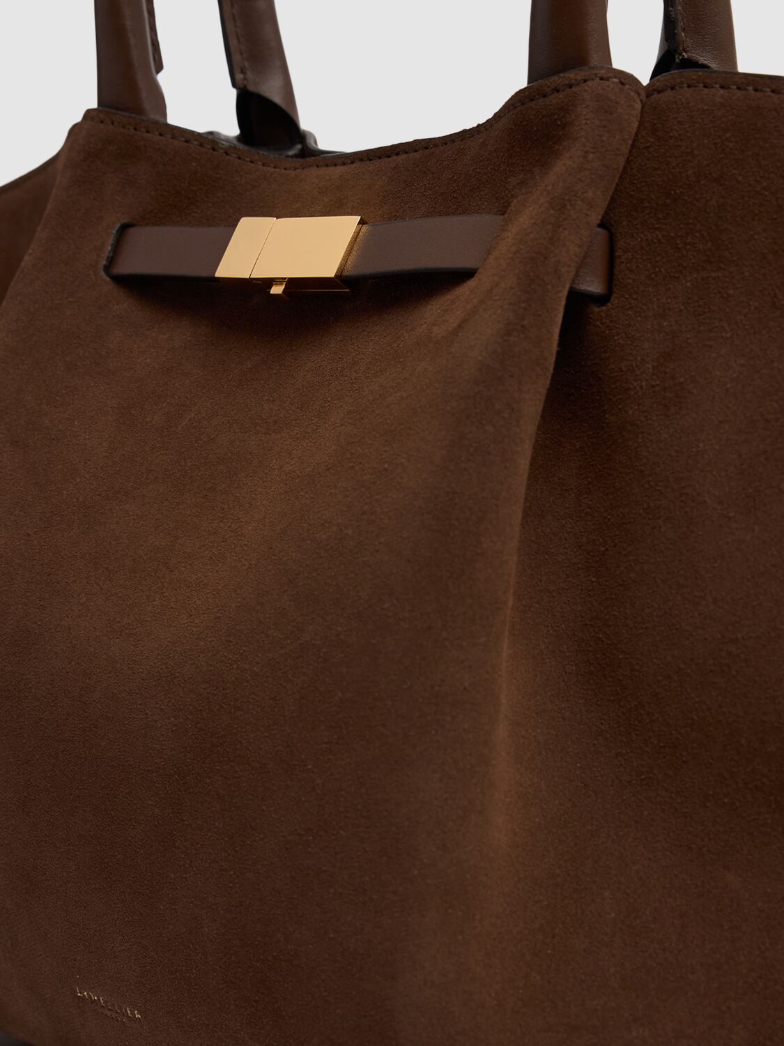 Demellier Midi New York Croc Effect Leather Bag In Mocha