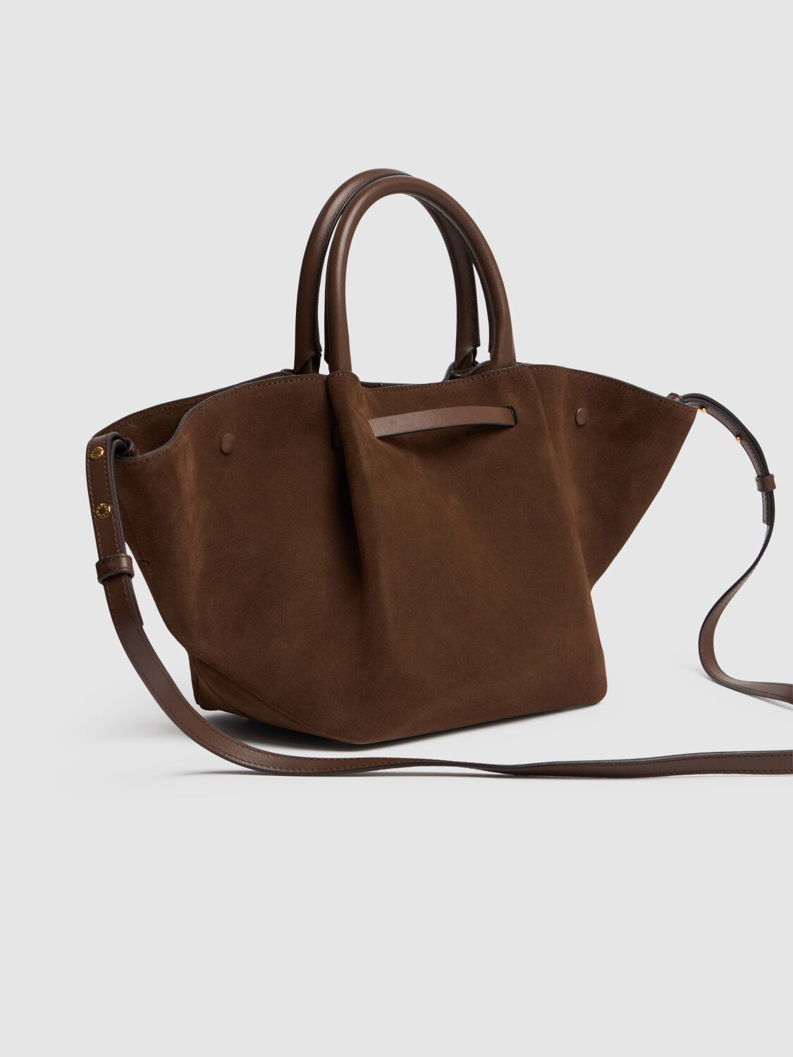 Demellier Midi New York Croc Effect Leather Bag In Mocha