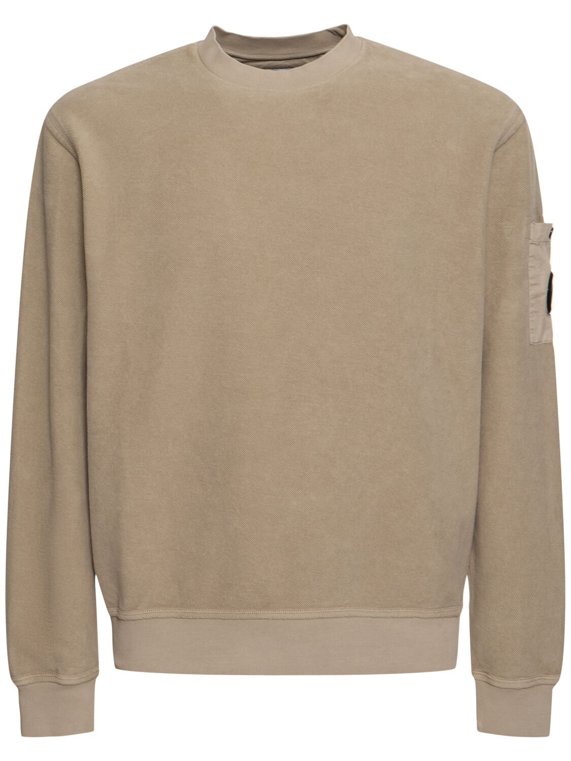 C.p. Company Brushed Emerized Crewneck Sweatshirt In Brown