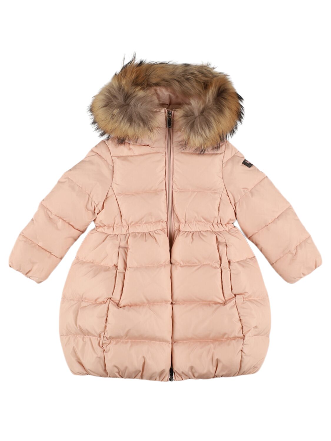 Il Gufo Hooded Nylon Down Coat In Pink