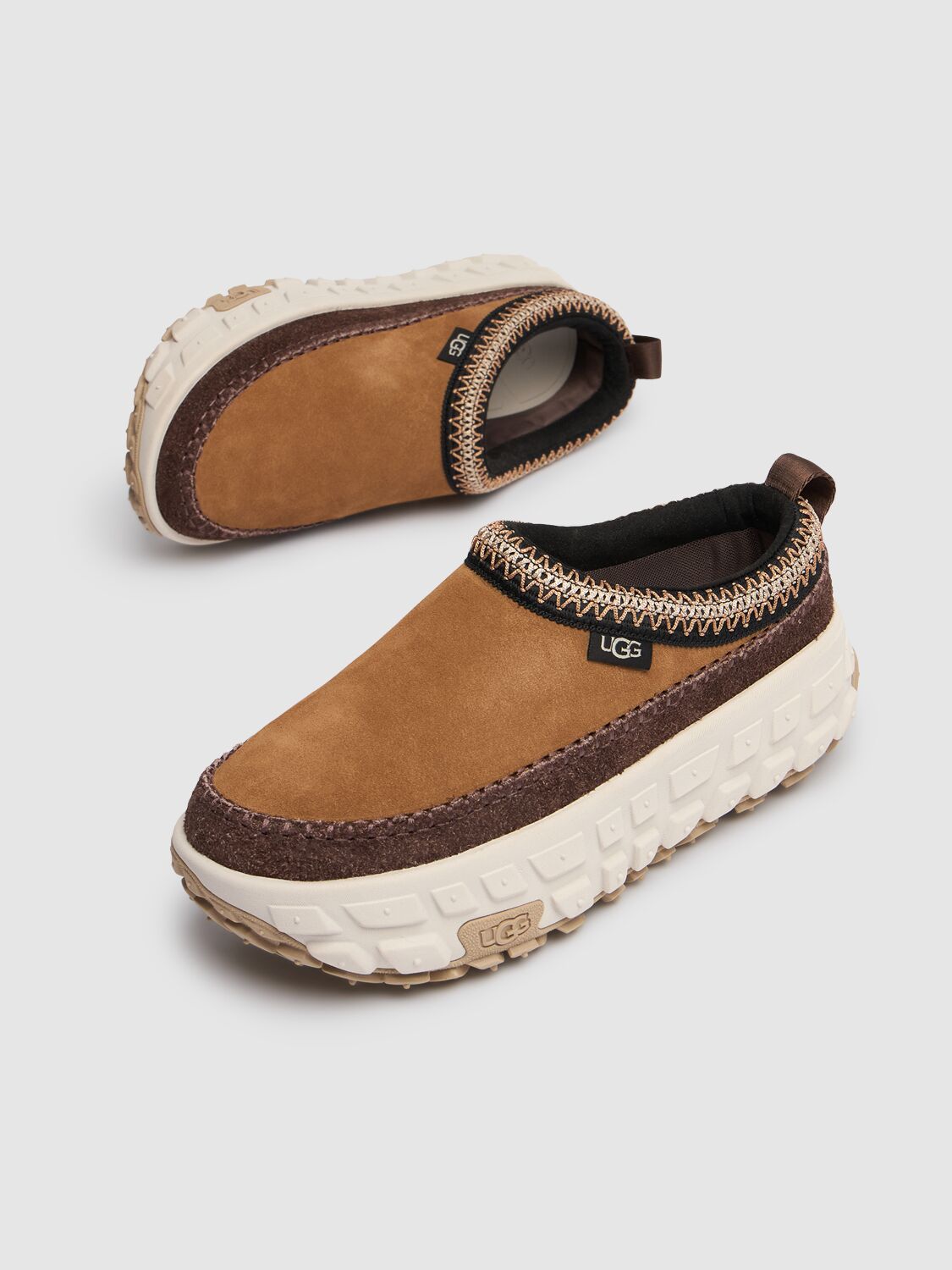 Shop Ugg 40mm W Venture Daze Suede Mules In Brown/beige