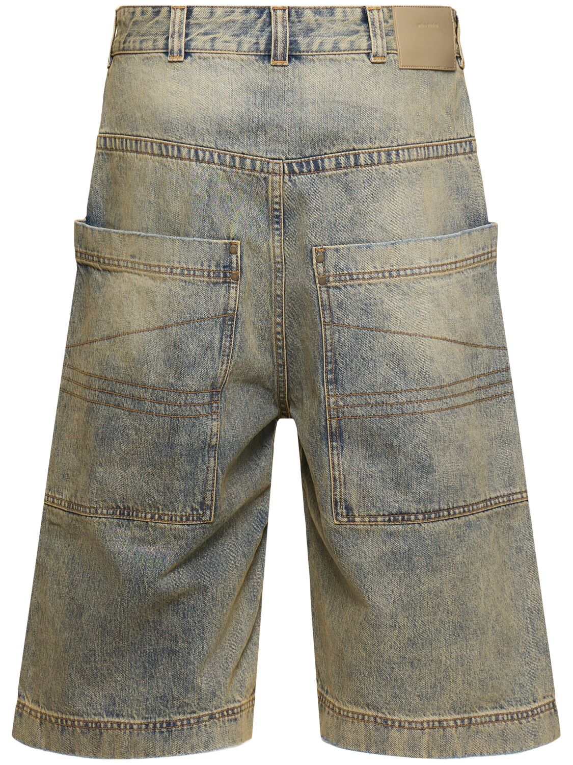 Shop Entire Studios D Denim Shorts In Light Blue