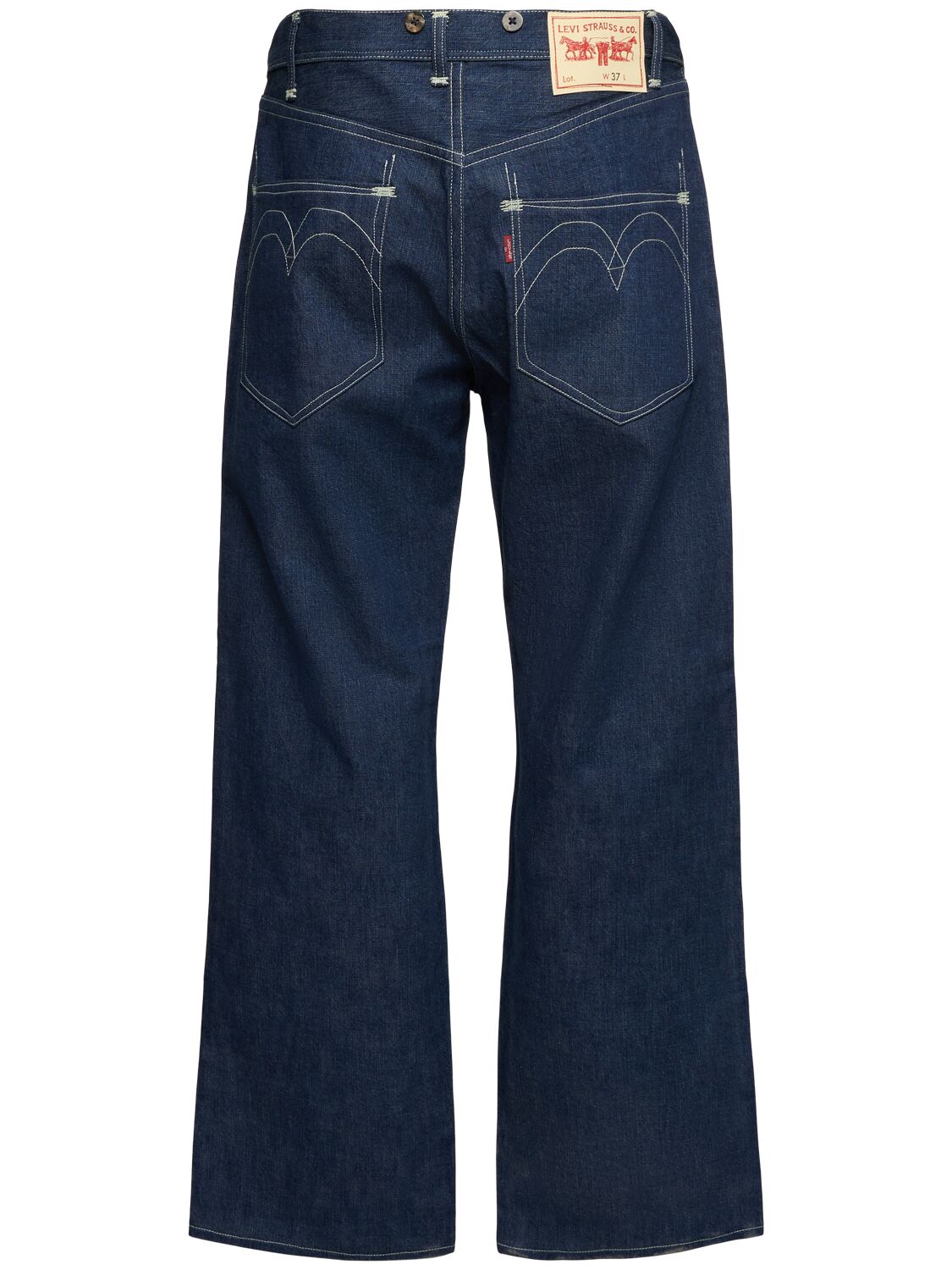 Shop Junya Watanabe Levi's X Jw Cotton Denim Jeans In Indigo