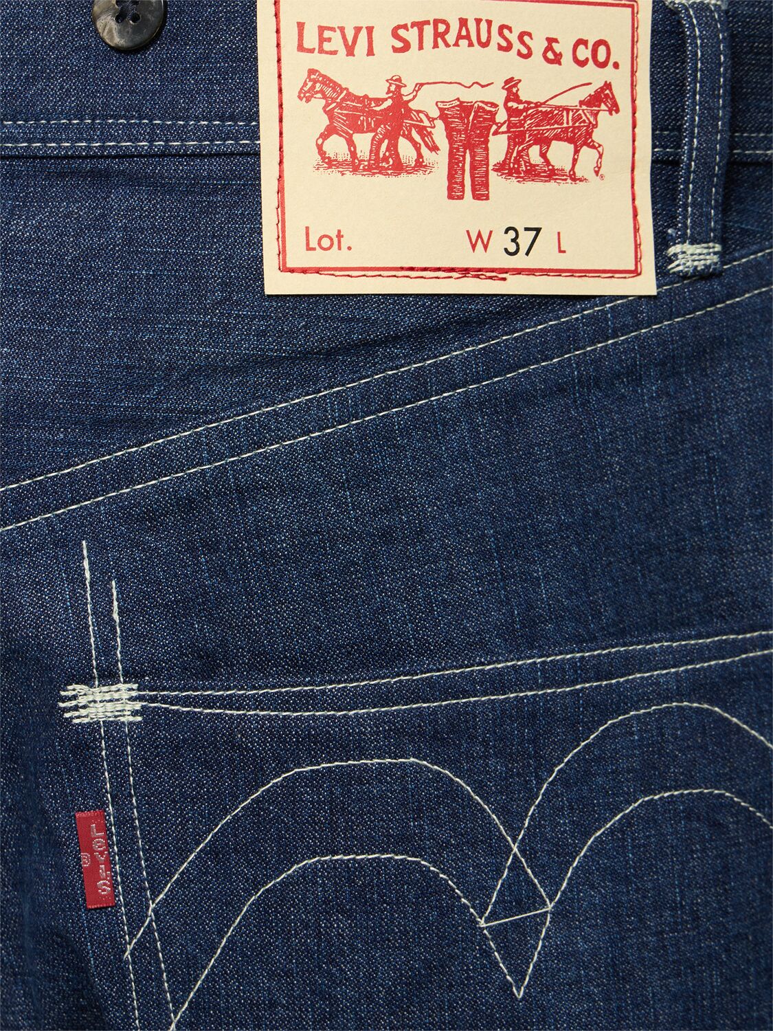 Shop Junya Watanabe Levi's X Jw Cotton Denim Jeans In Indigo