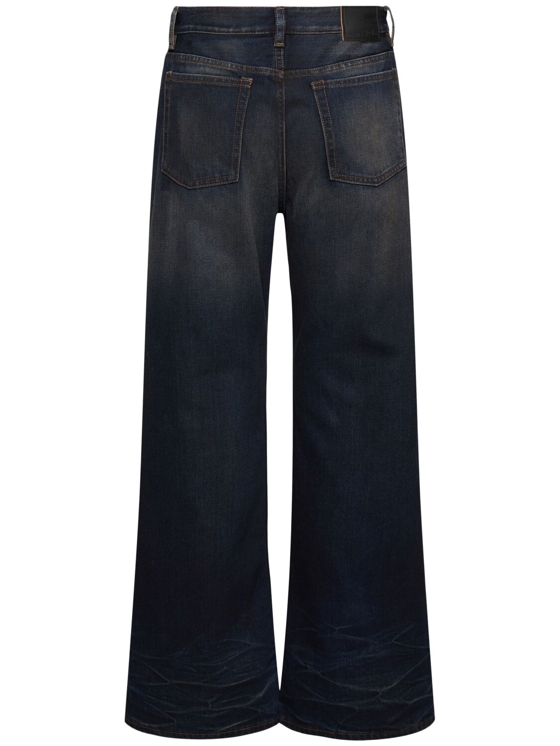 Shop Acne Studios 2021 Denim Wide Jeans In Dark Blue