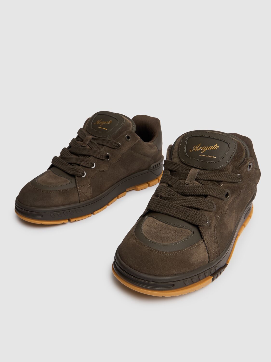 Shop Axel Arigato Area Haze Sneakers In Dk Brown/gum