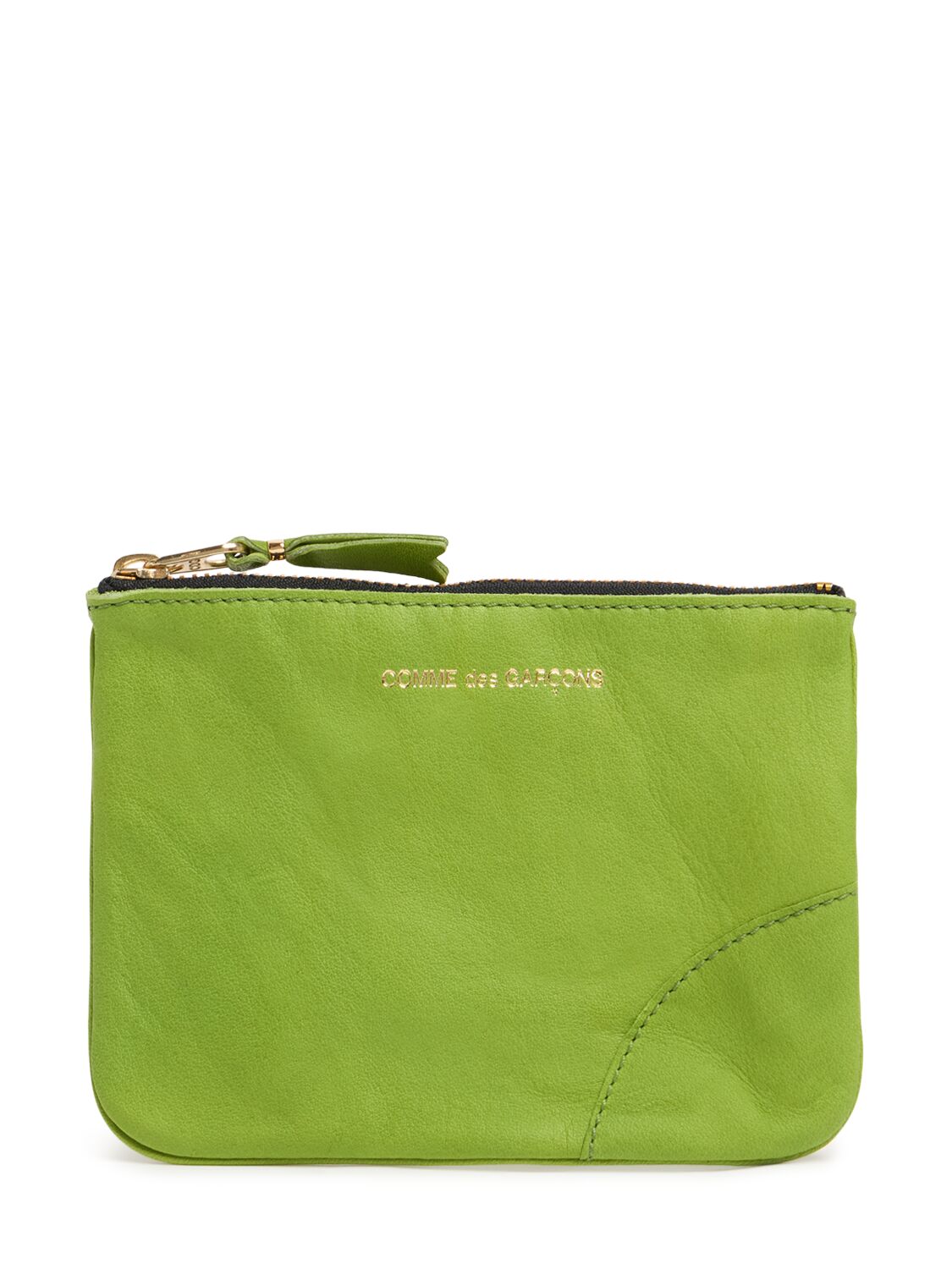 Shop Comme Des Garçons Washed Zip Wallet In Green