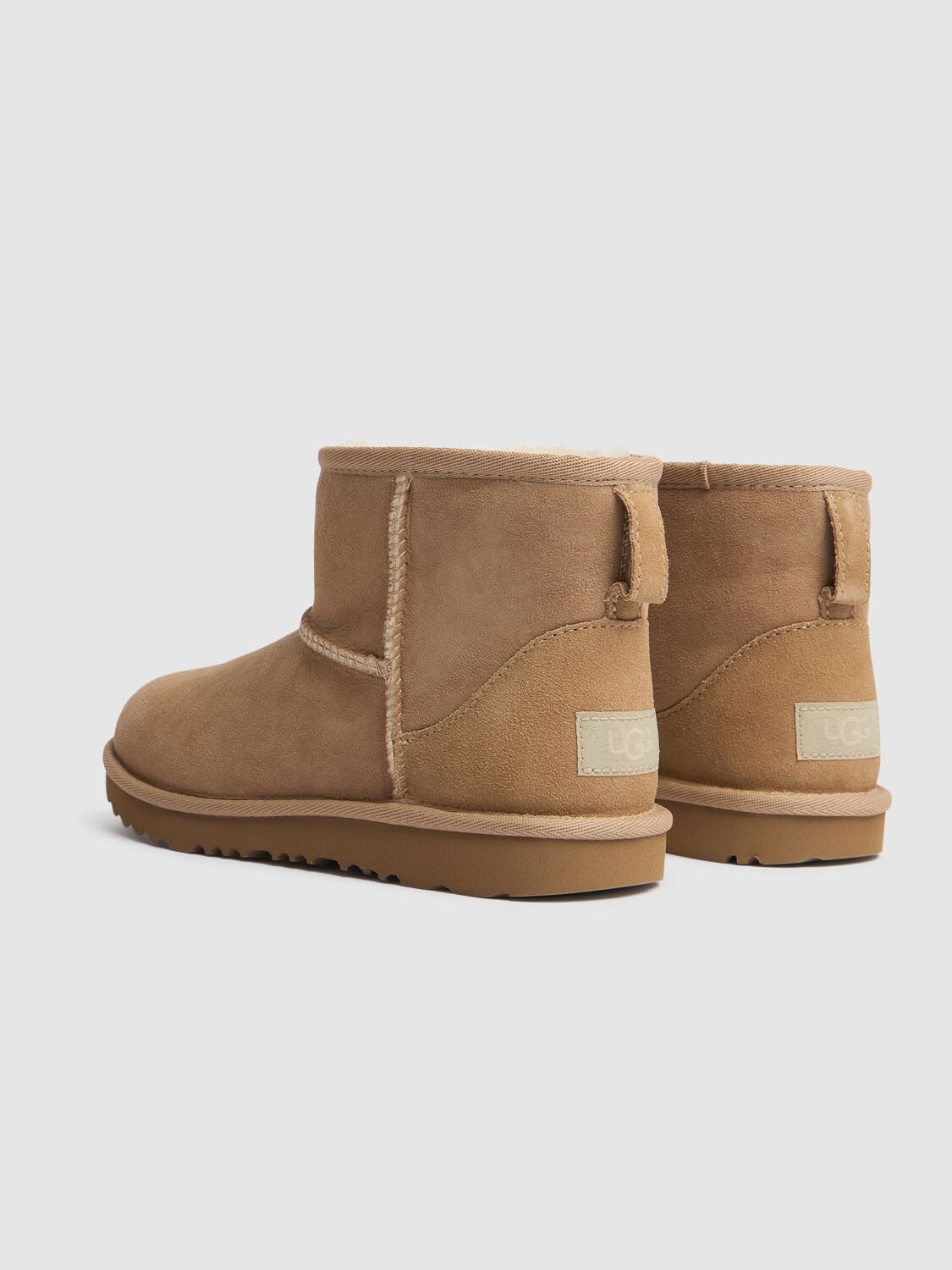 Ugg Classic Mini Ii Shearling Boots In Beige