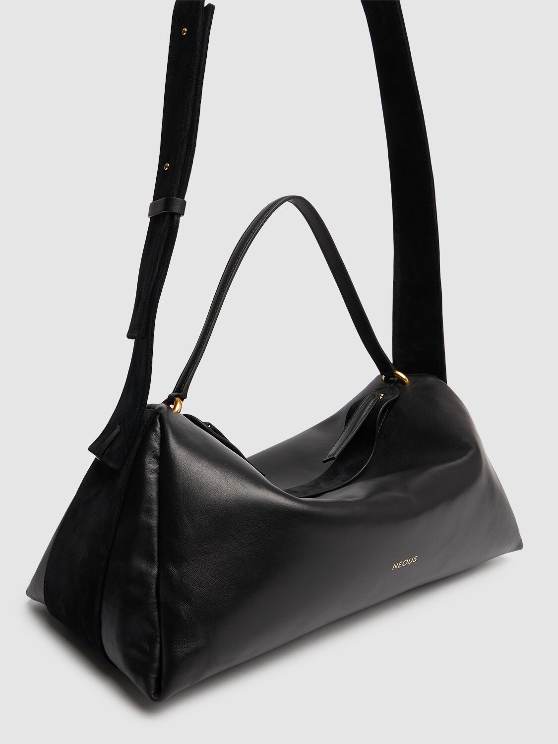 Shop Neous Scorpius Leather Shoulder Bag In Black