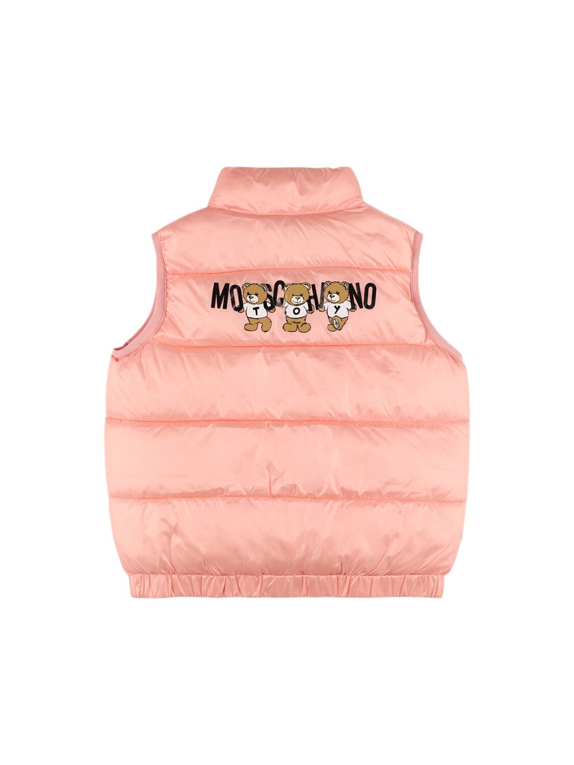 MOSCHINO PRINTED NYLON PUFFER VEST 