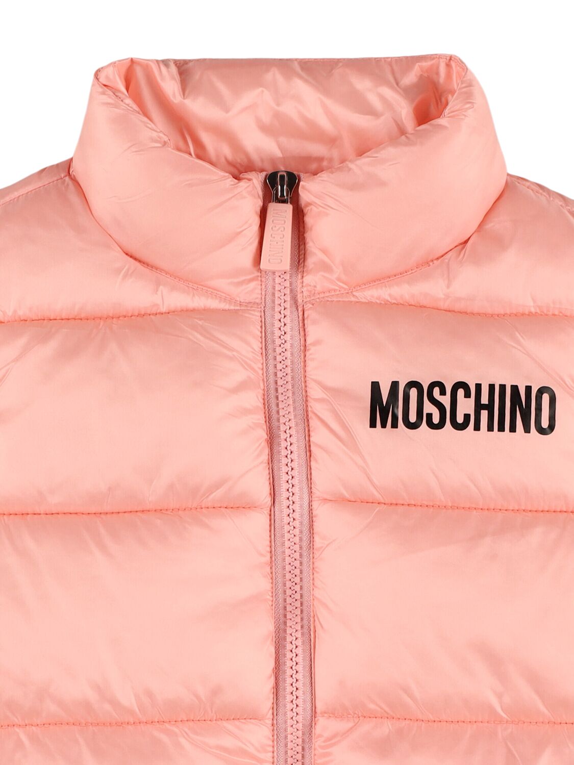 MOSCHINO PRINTED NYLON PUFFER VEST 