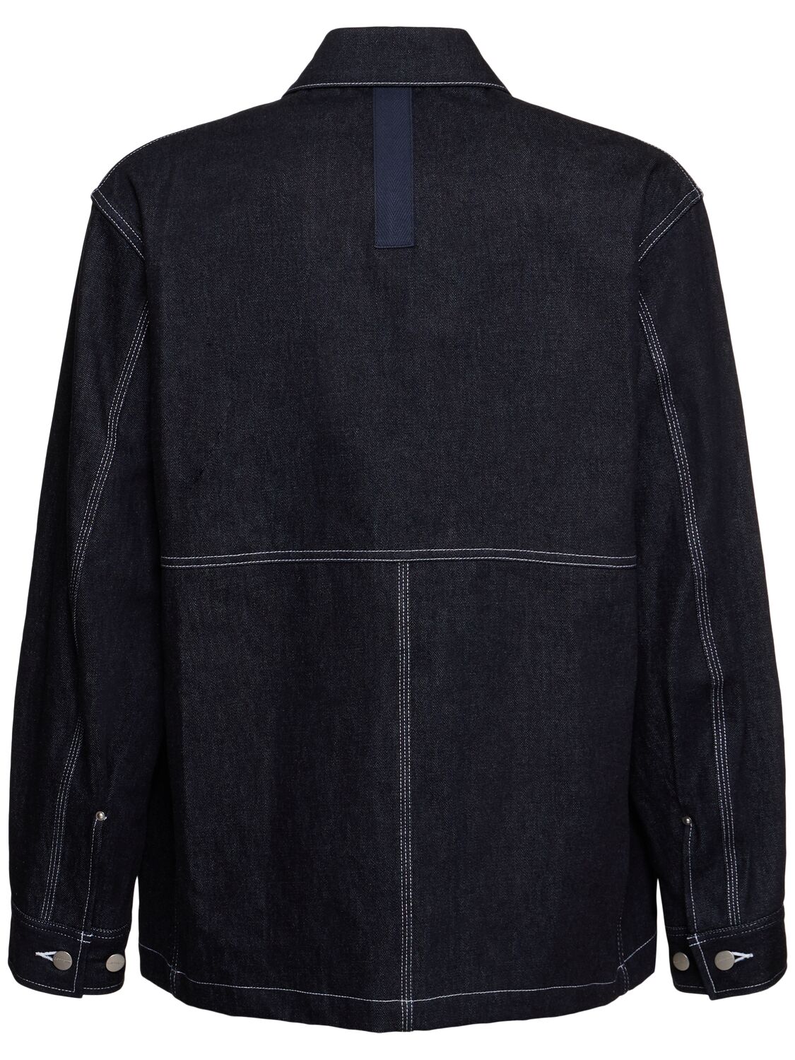 Shop Junya Watanabe Carhartt X Jw Cotton Denim Casual Jacket In Indigo