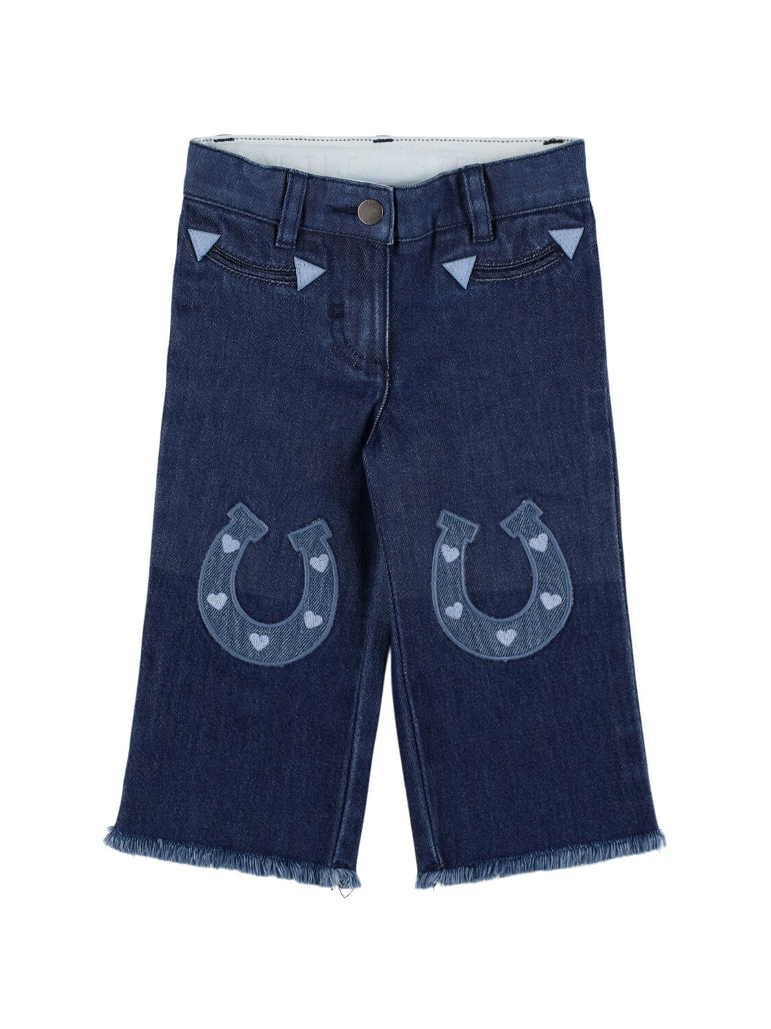 Embroidered Cotton Denim Pants