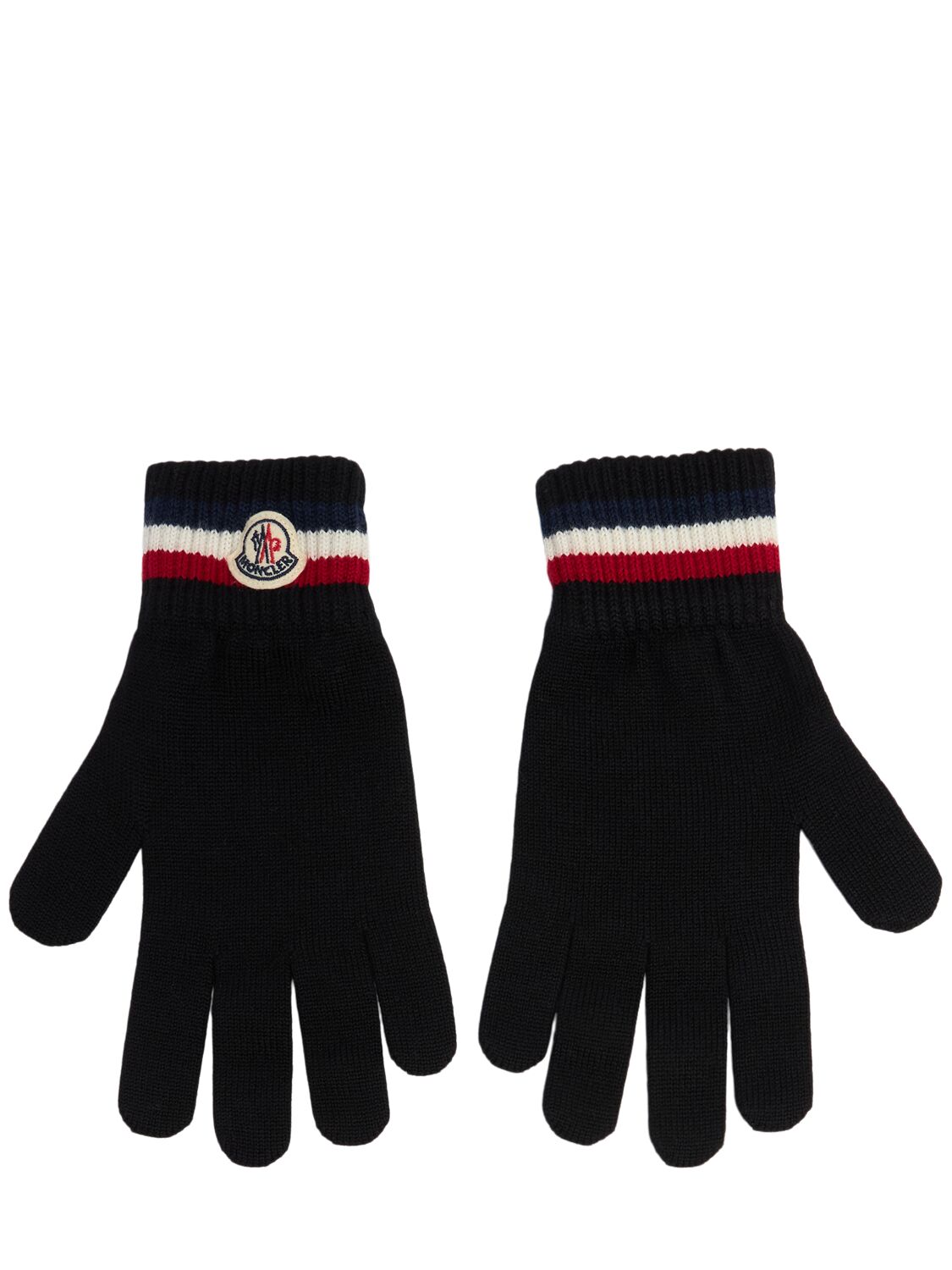 アクセサリーその他 MONCLER Logo Patch Knitted Gloves Black Moncler Logo Patch Knitted Gloves In Black | ModeSens