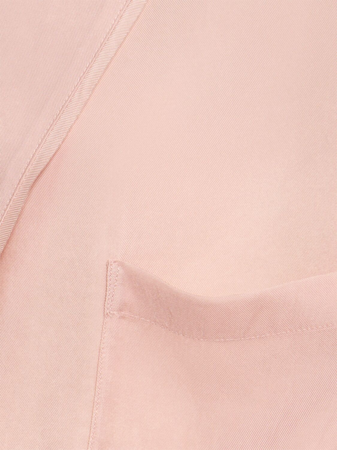 Acne Studios Shiny Cupro Twill Pajama Jacket In Pink