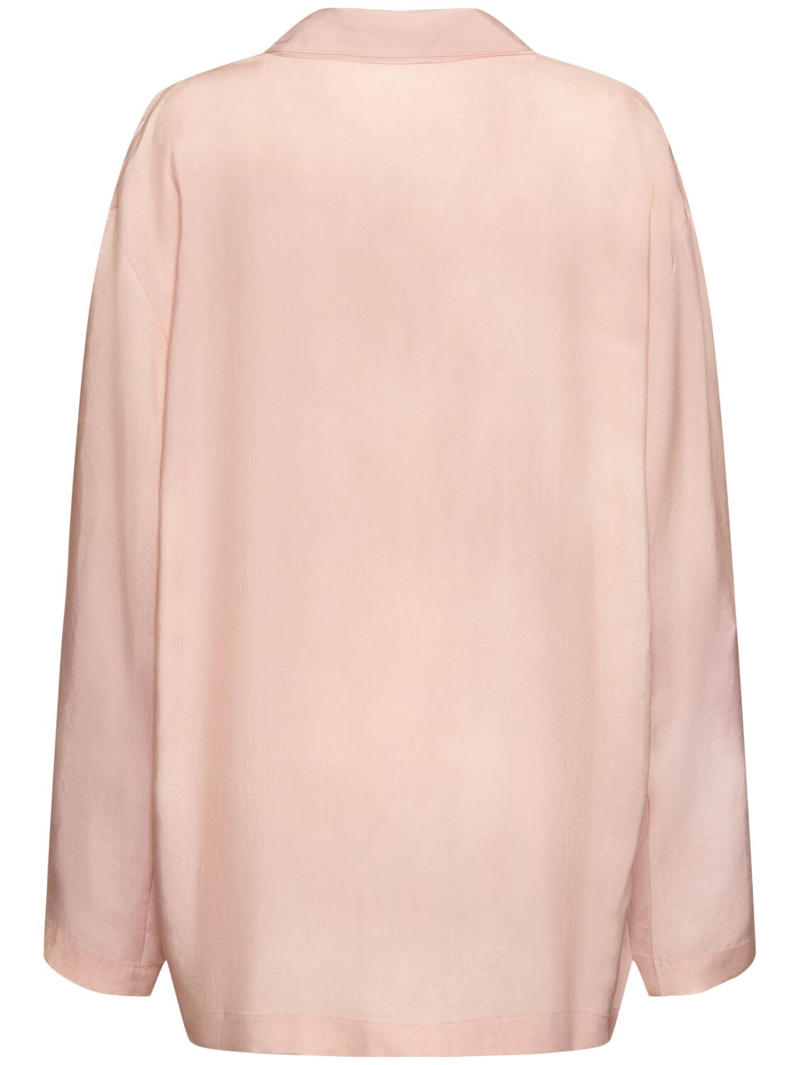 Acne Studios Shiny Cupro Twill Pajama Jacket In Pink