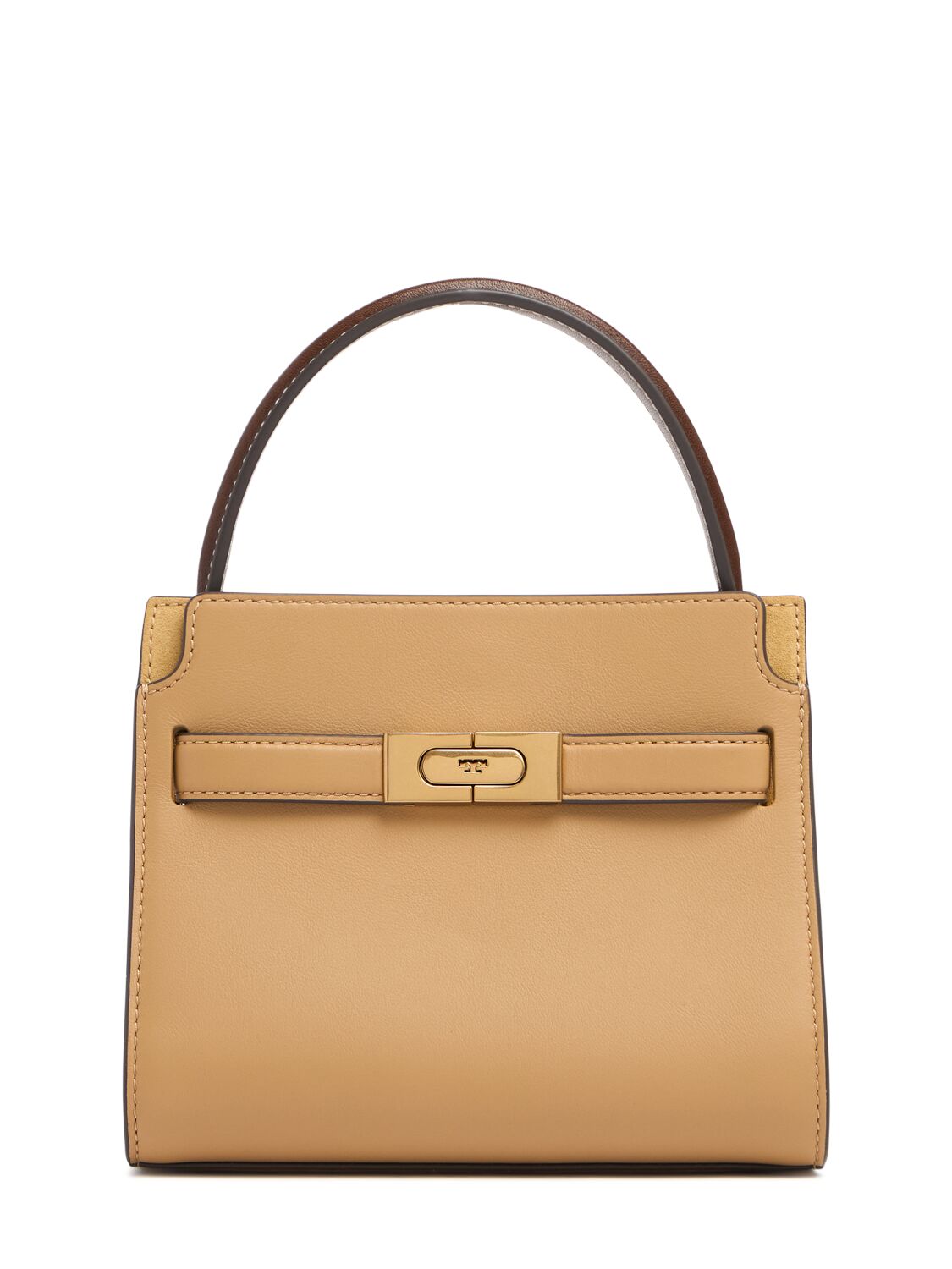 Tory Burch Petite Lee Radziwill Top Handle Bag In Dark Sand