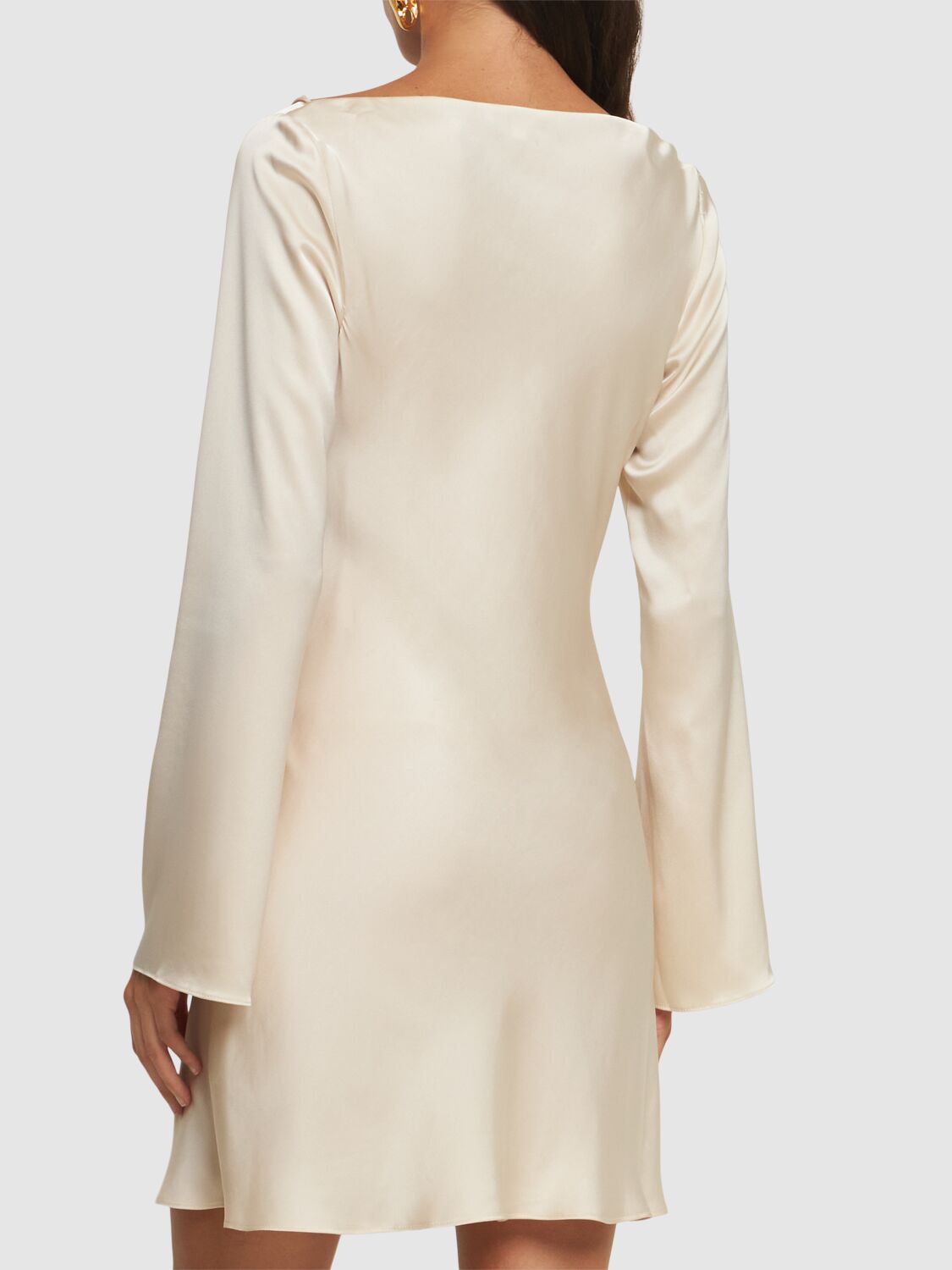 REFORMATION Pike Long Sleeve Satin Mini Dress | Smart Closet