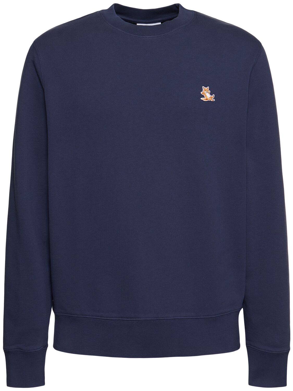 Shop Maison Kitsuné Chillax Patch Regular Sweatshirt In Eclipse Blue